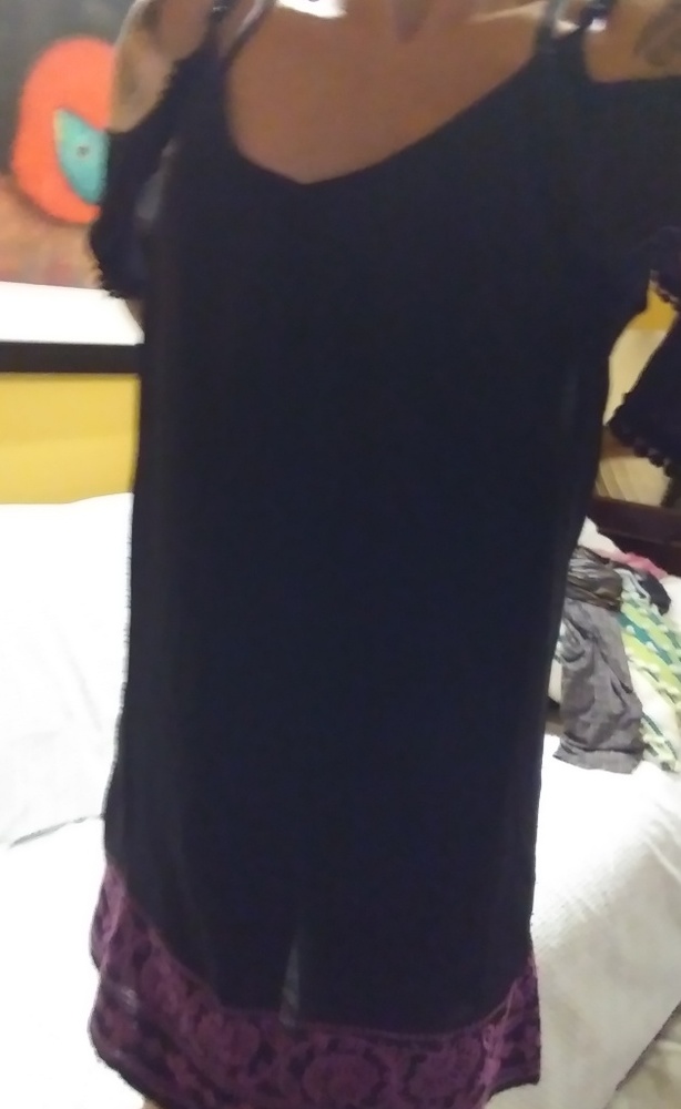 NWOT OPEN-SHOULDER BLACK DRESS